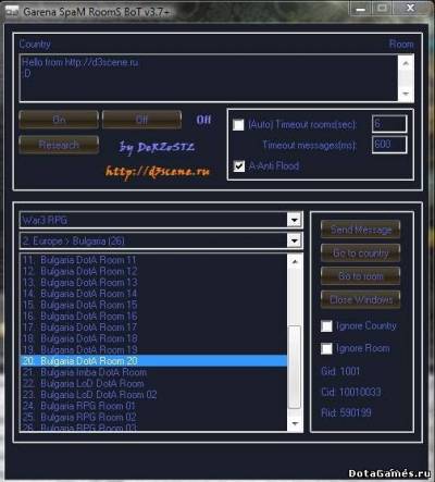 Garena Spam Bot Rooms 3.7+