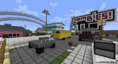 Скачать карту Nuketown Zombie (Арена Зомби) для Minecraft 1.5.1