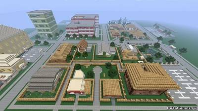 Small town - маленький городок карта для Minecraft 1.5.2