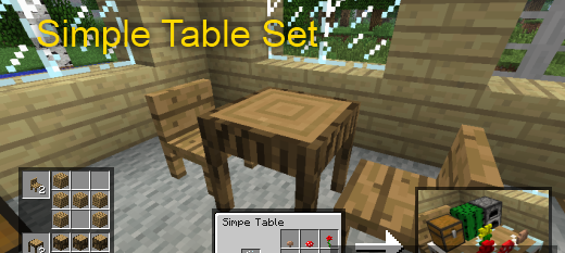 Мод Table Set для Minecraft 1.6.2