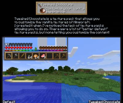 Текстуры Tweaked Chocolate для Minecraft 1.6.4