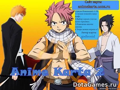 Карта Anime Karta 2 v1.50 для Варкрафт 3, карты для варика, карты для warcraft 3