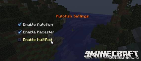 Мод Autofish для Майнкрафт 1.7.2